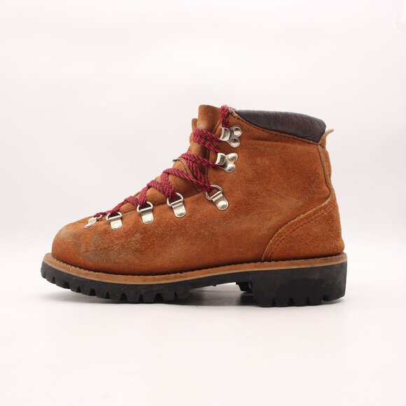 Vintage Jcpenny Women’s Size 7 B  Brown Leather Hiking Boots Made in USA - Picture 4 of 11